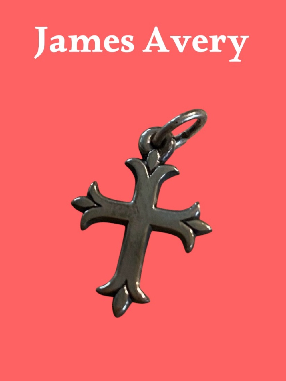 James Avery Sterling Silver Fleuree Cross Charm - Retired - Authentic